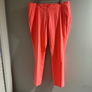 Skechers GO GOLF Pants Womens 14 Coral Pink AWPT02 Stretch Trousers Neon Bright
